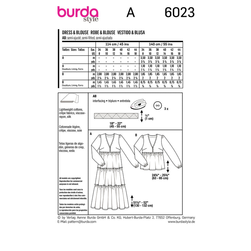 BURDA - 6023 Robe / blouse