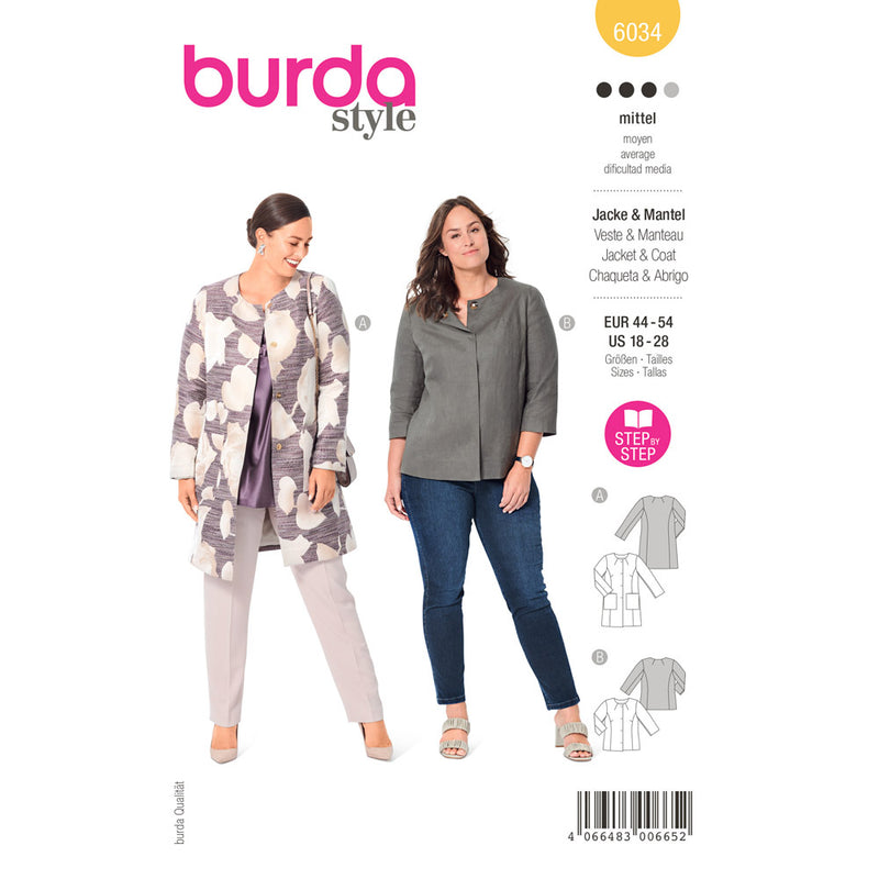 BURDA - 6034 Coat / Jacket