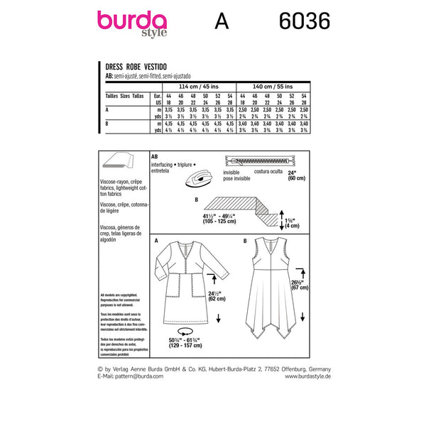 BURDA - 6036 Dress