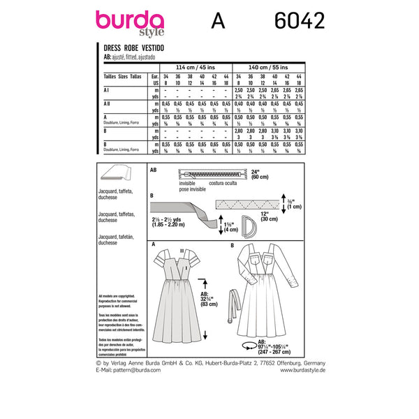 BURDA - 6042 Robe