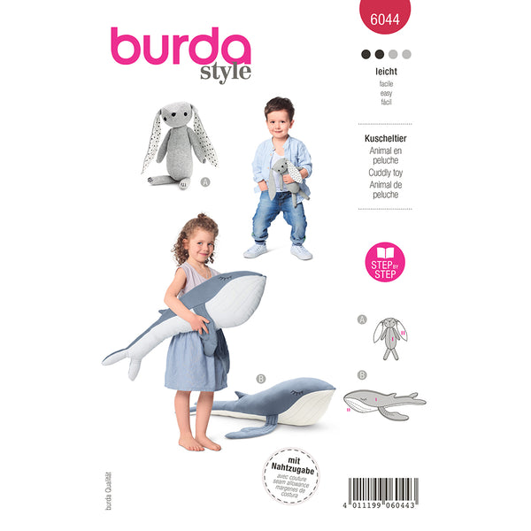 BURDA - 6044 Peluches - lapin et baleine