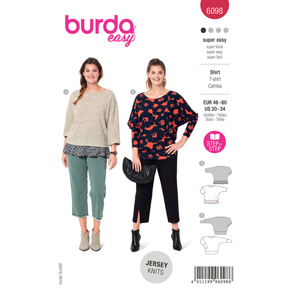 BURDA - 6098 T-shirt à manches kimono