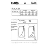 BURDA - 6200 Jupe portefeuille avec ceinture et rubans à nouer