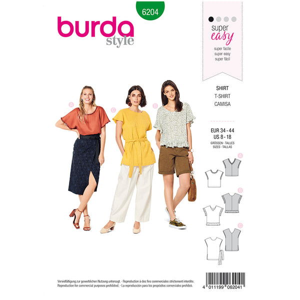 BURDA - 6204 T-shirt façon blouse