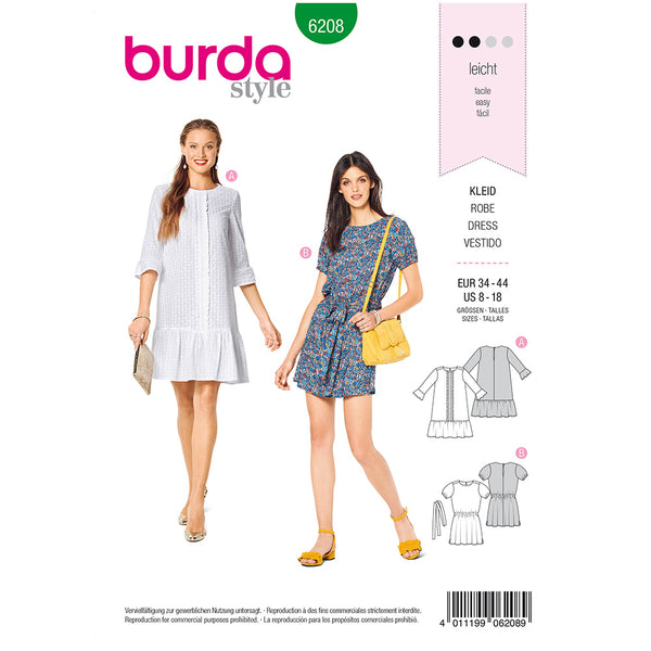 BURDA - 6208 Casual Fit Dress