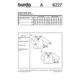 BURDA - 6227 Blouse Carmen avec coulisse à ruban