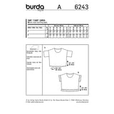 BURDA - 6243 Tee-shirt avec encolure ronde