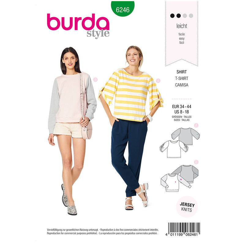 BURDA - 6246 Sweatshirt with Round Neckline