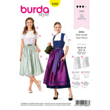 BURDA - 6268 Robe tyrolienne - blouse tyrolienne
