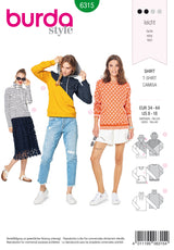 BURDA - 6315 Sweat-shirt – hoodie – color block