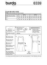 BURDA - 6339 Dress with Waistband – Shallow Neckline