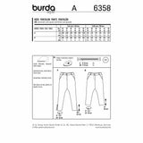 BURDA 6358 - Pants/Trousers with Low Cut Crotch