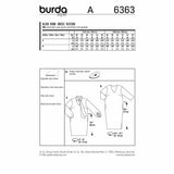 BURDA 6363 - Robe boule à lavallière - manches originales