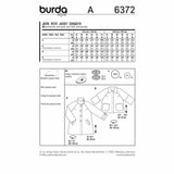 BURDA 6372 - Veste raglan - forme évasée