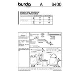 BURDA - 6400 Stylish City Backpack/Rucksack - Shopper with Zip Fastener