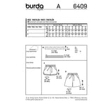 BURDA - 6409 Shorts - Elastic Casing - Pockets