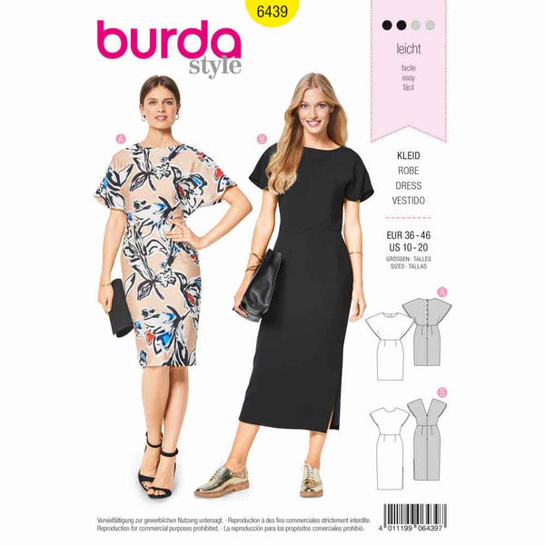 BURDA - 6439 Dress - Cape Effect