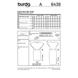 BURDA - 6439 Robe - effet cape