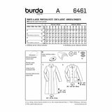 BURDA - 6461 Ladies Coat