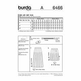 BURDA - 6466 Ladies Skirt