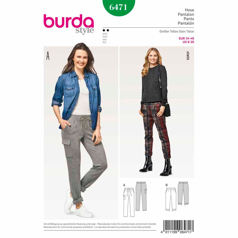 BURDA - 6471 Ladies Pants