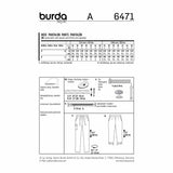 BURDA - 6471 Pantalons pour femmes