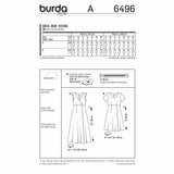 BURDA - 6496 Ladies Dress