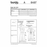 BURDA - 6497 Ladies Dress