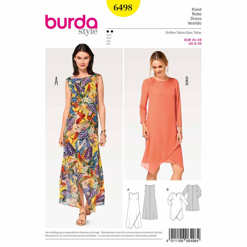 BURDA - 6498 Ladies Dress