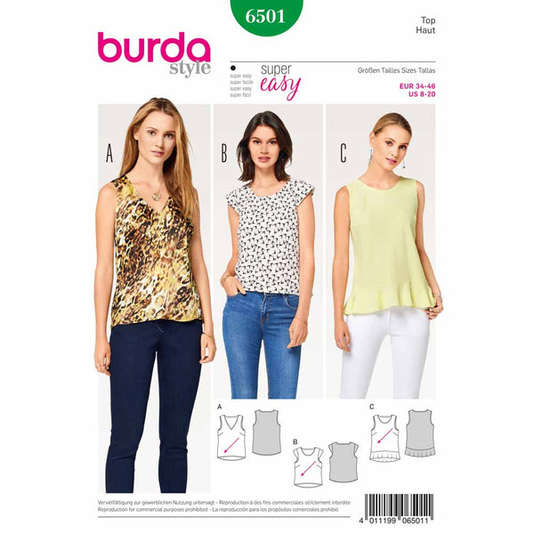 BURDA - 6501 Dames top