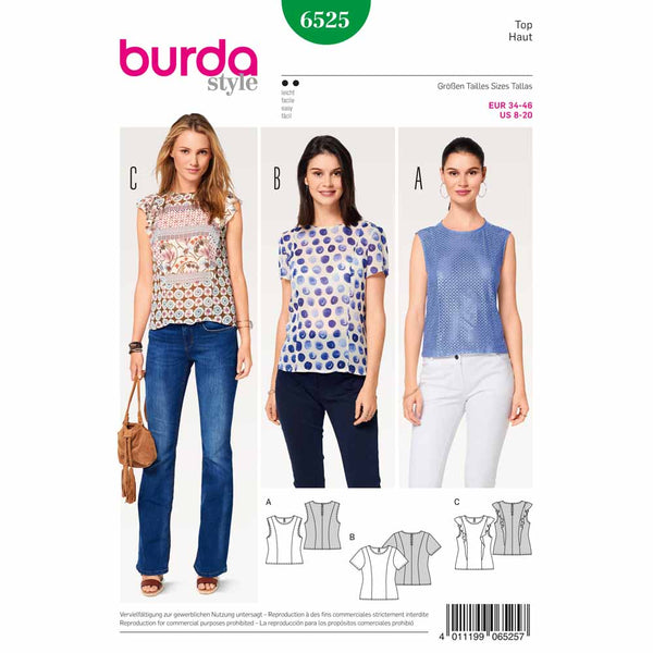 BURDA - 6525 Blouse pour femmes