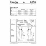 BURDA - 6538 Dames robe