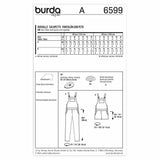 BURDA - 6599 Salopettes pour femmes