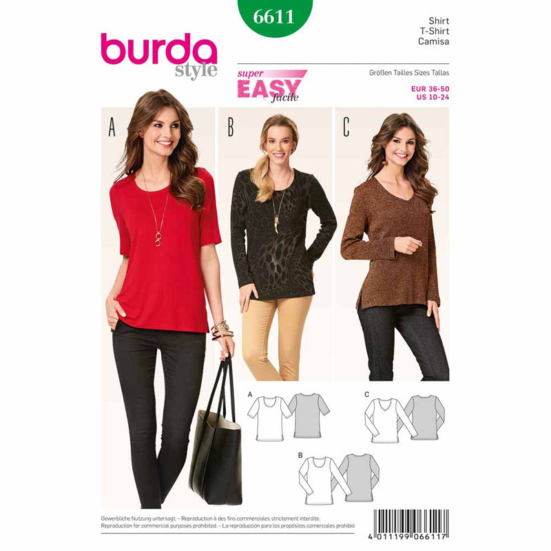 BURDA - 6611 Ladies Shirt
