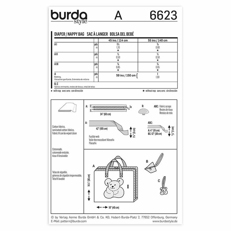 BURDA - 6623 Sac à Langer
