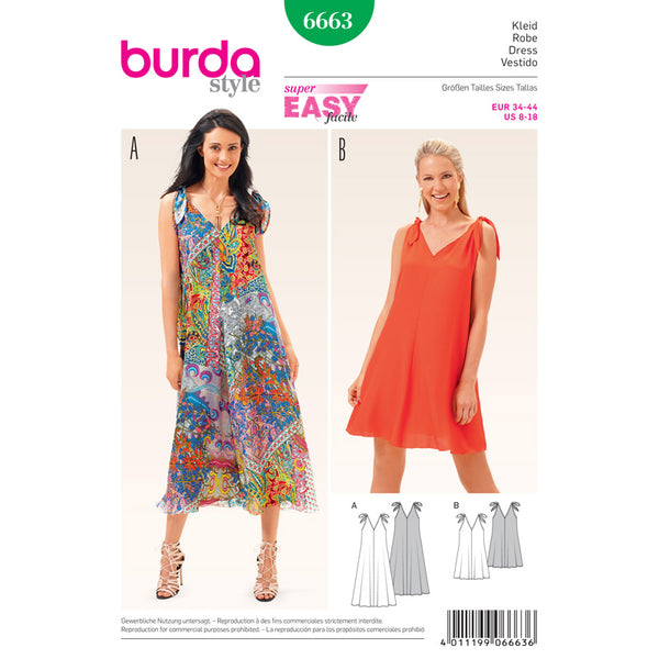 BURDA - 6663 Robe pour femmes
