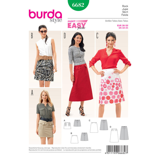 BURDA - 6682 Ladies Skirt