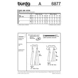 BURDA - 6877 Ladies Dress