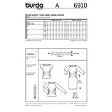 BURDA - 6910 Ladies Dress/Top