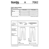 BURDA - 7062 Pantalons- femme
