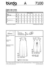 BURDA - 7100 Ladies Dress-Plus