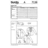 BURDA - 7136 Blouse - femme