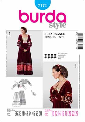 BURDA - 7171 Robe Renaissance - femme