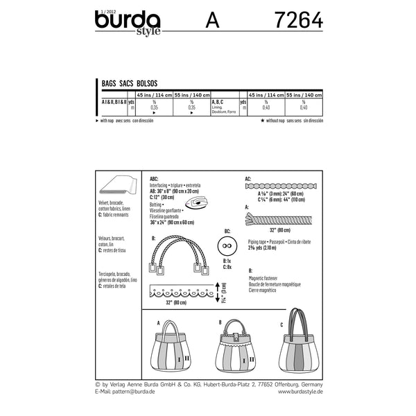 BURDA - 7264 Sacs