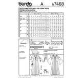 BURDA - 7468 Robe Moyen Age - femme