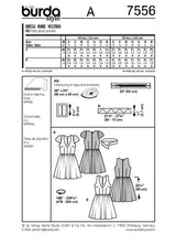 BURDA - 7556 Robe - femme
