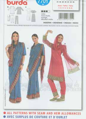 BURDA - 7701 Ladies Sari