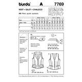 BURDA - 7769 Ladies Vest