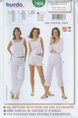 BURDA - 7966 Pantalons- femme