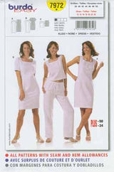 BURDA - 7972 Ladies Dress/Top